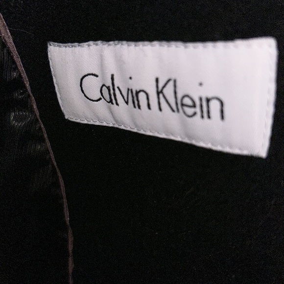 Calvin Klein Shawl Collar Black Coat NWT | 3 Button | Size 10 | 31” Length - Picture 9 of 10